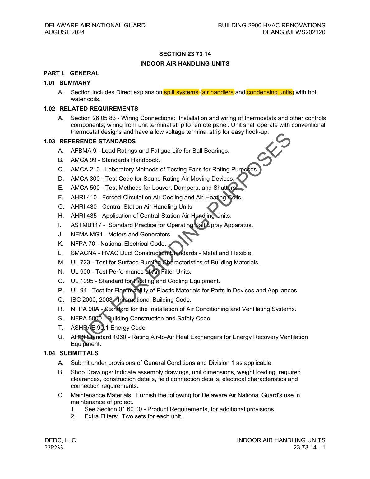 Real specification page with highlighted requirement